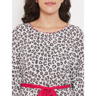 The Kaftan Company Kaftan White Leopard Print Modal Nightwear Kaftan