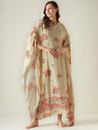 The Kaftan Company Kaftan Yellow Serenade Wide Border Kaftan