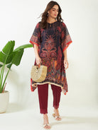 The Kaftan Company Kurta Black Enigmatic Elegant Georgette Kurta
