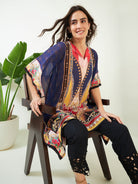 The Kaftan Company Kurta Royal Blue Sapphire Elegance Georgette Kurta