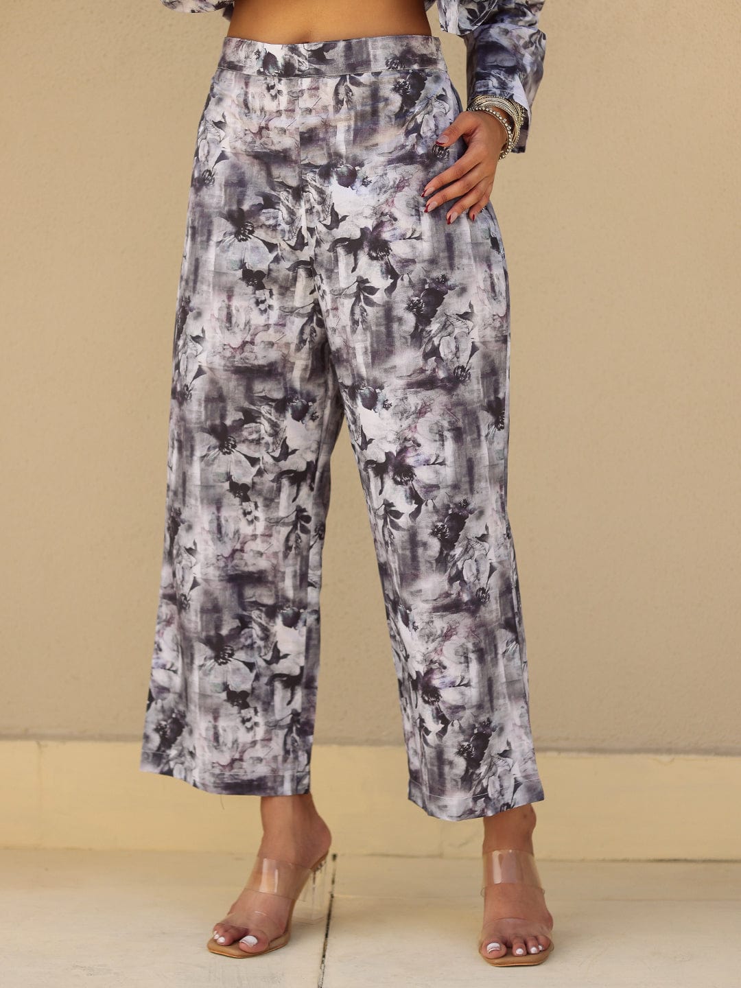 The Kaftan Company Kurta Sets Black and White Abstract Print Cotton Kurta Set