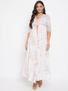The Kaftan Company Kurta White Chikankari Hand Embroidered Cotton Shrug