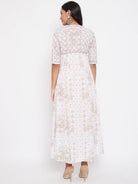 The Kaftan Company Kurta White Chikankari Hand Embroidered Cotton Shrug