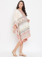 The Kaftan Company Maternity BEIGE PRINTED MATERNITY KAFTAN DRESS - (Clearance - Final Sale)