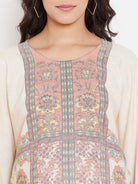 The Kaftan Company Maternity BEIGE PRINTED MATERNITY KAFTAN DRESS - (Clearance - Final Sale)