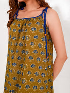 The Kaftan Company Negligee Block Printed Cotton Negligee – Tie-Strap