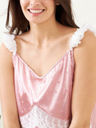 The Kaftan Company Negligee Blush Pink Laced Up Negligee