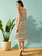 The Kaftan Company Negligee Lace Delight White Floral Night Dress