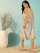 The Kaftan Company Negligee Women Chic Modal Floral Printed Negligee Dress