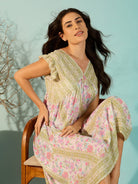 The Kaftan Company Negligee Women Chic Modal Floral Printed Negligee Dress