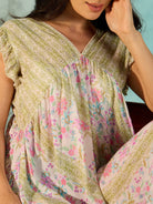 The Kaftan Company Negligee Women Chic Modal Floral Printed Negligee Dress