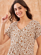 The Kaftan Company Nightdress Autumn Floral Maternity and Feeding dress