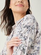 The Kaftan Company Nightdress Beige Leaf Printed Lounge Dress