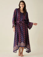 The Kaftan Company Nightdress Black Geometric Modal Lounge Dress