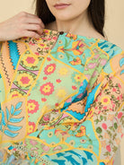 The Kaftan Company Nightdress Bright Patchwork Cotton Viscose Nightdress – Flowy Sleeves & Pockets