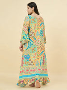 The Kaftan Company Nightdress Bright Patchwork Cotton Viscose Nightdress – Flowy Sleeves & Pockets