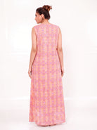 The Kaftan Company Nightdress Coral Bandhani Print Nightdress with Pockets