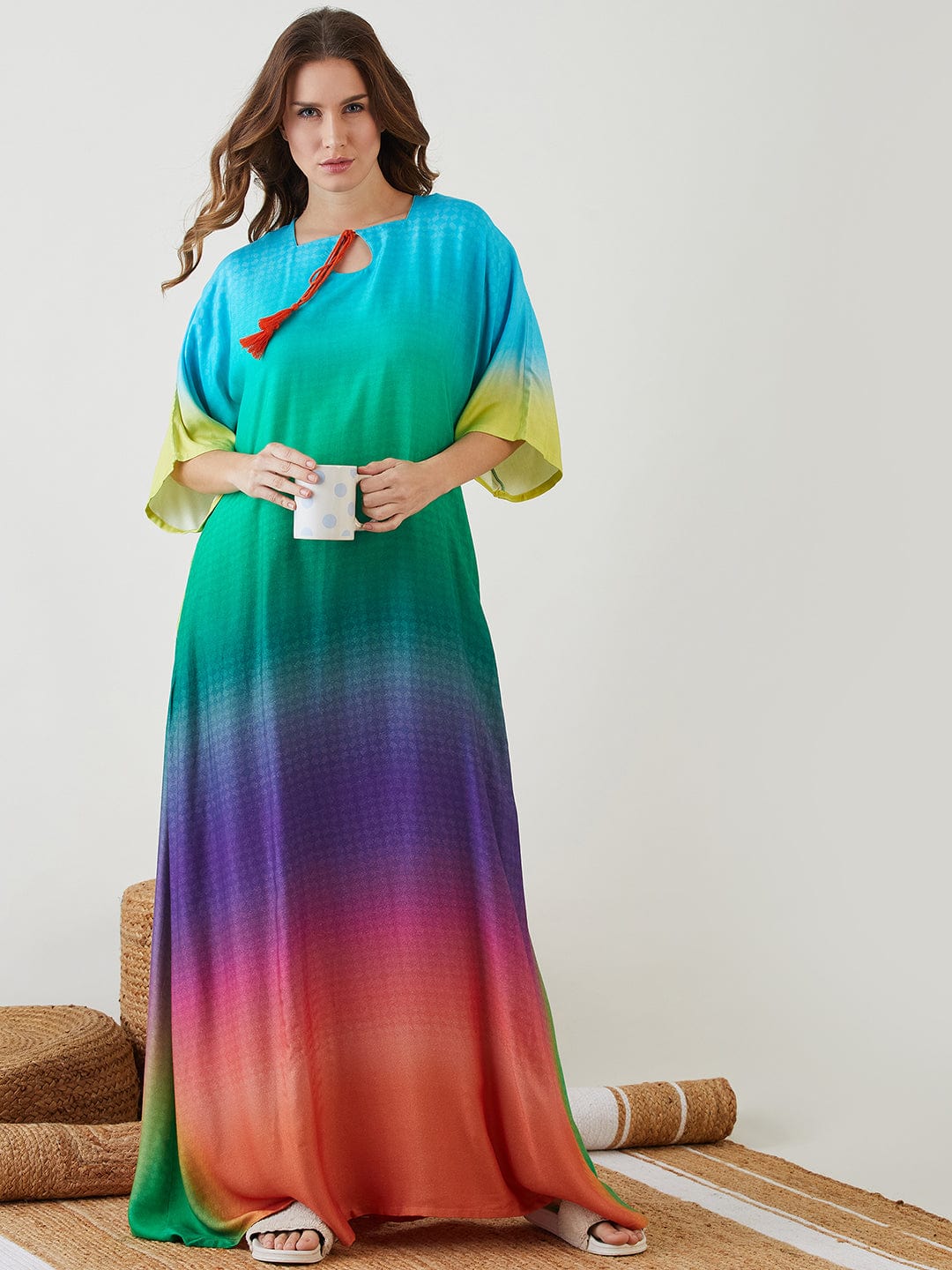 The Kaftan Company Nightdress Dusk to Dawn Hued Comfort Nightdress