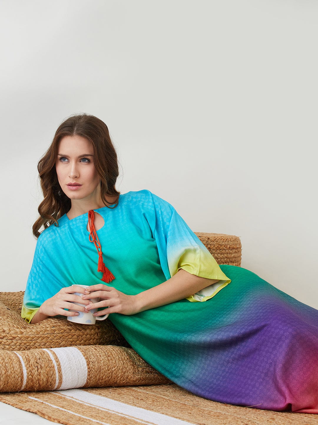 The Kaftan Company Nightdress Dusk to Dawn Hued Comfort Nightdress