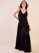 The Kaftan Company Nightdress Elegant Black Lace Nightdress – Sleeveless, Flowy & Romantic
