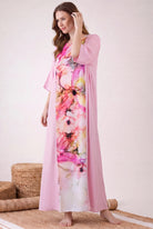 The Kaftan Company Nightdress Floral Watercolour Maxi Nightdress