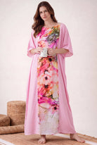 The Kaftan Company Nightdress Floral Watercolour Maxi Nightdress