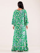 The Kaftan Company Nightdress Green Floral Printed Modal Nightdress