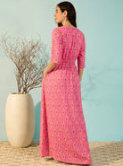 The Kaftan Company Nightdress Ikat Print Maxi Nightdress