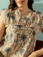 The Kaftan Company Nightdress Intricate Floral Digital Printed Night Dress