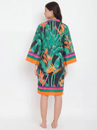 The Kaftan Company Nightdress Neon Paradise Print Short Cotton Nightdress