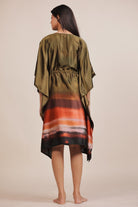 The Kaftan Company Nightdress Olive Ombre Satin Kaftan Nightdress