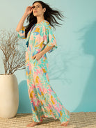 The Kaftan Company Nightdress Pastel Paradise Soft Luxury Night Dress For Women