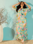 The Kaftan Company Nightdress Pastel Paradise Soft Luxury Night Dress For Women