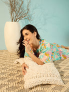The Kaftan Company Nightdress Pastel Paradise Soft Luxury Night Dress For Women