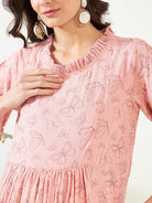 The Kaftan Company Nightdress Peach Butterfly Maternity and Feeding Dress