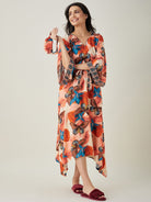 The Kaftan Company Nightdress Pink Butterfly Maxi Loungedress
