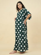 The Kaftan Company Nightdress Polka Dot Modal Maternity Nightdress with Feeding Zippers