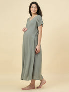 The Kaftan Company Nightdress Polka Dot Modal Maternity Nightdress with Shoulder Feeding Access