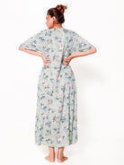 The Kaftan Company Nightdress Sage Print Viscose Rayon Nightdress