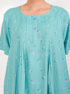 The Kaftan Company Nightdress Sky Blue Viscose Rayon Nightdress with Pockets
