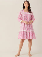 The Kaftan Company Nightdress Strawberry Stripe Short Nightdress