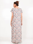 The Kaftan Company Nightdress Vintage Print Viscose Rayon Nightdress