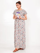 The Kaftan Company Nightdress Vintage Print Viscose Rayon Nightdress