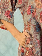 The Kaftan Company Nightdress Women Turning Leaves Soft Modal Flowy Night Dress