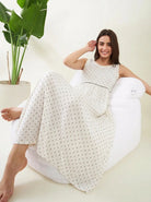 The Kaftan Company Nightwear Meadow Lace White Nightgown