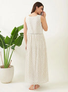 The Kaftan Company Nightwear Meadow Lace White Nightgown