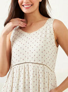 The Kaftan Company Nightwear Meadow Lace White Nightgown
