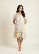 The Kaftan Company Nightwear Multi Wildflower Print Modal Sleepshirt