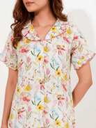 The Kaftan Company Nightwear Multi Wildflower Print Modal Sleepshirt