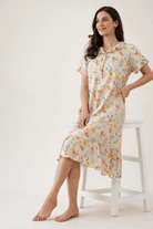 The Kaftan Company Nightwear Multi Wildflower Print Modal Sleepshirt